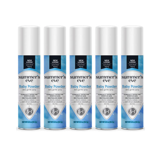 Summer's Eve Feminine Deodorant Spray-Baby Powder, 2 oz. (Pack of 5)