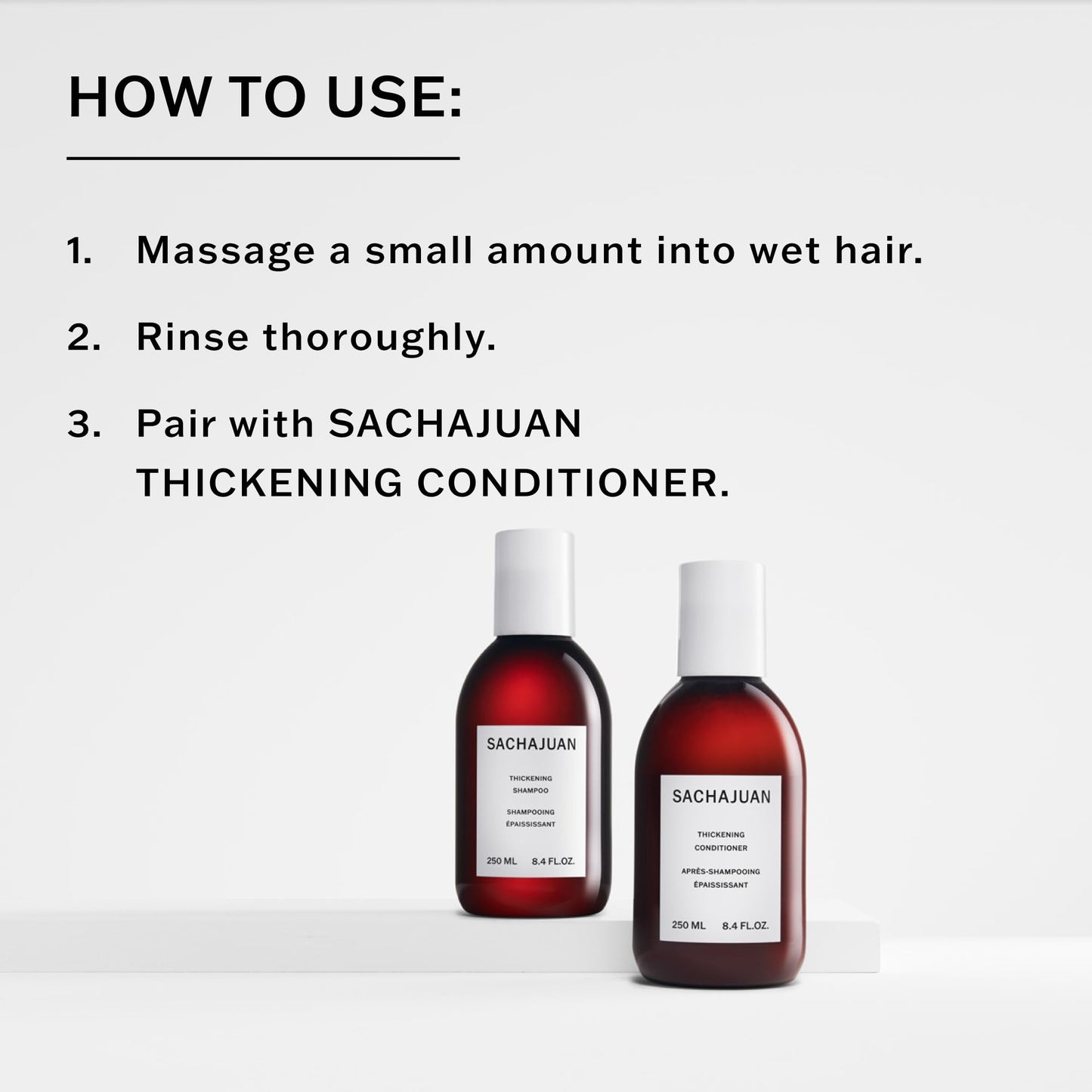 SACHAJUAN Thickening Hair Shampoo, Volumizing, Heat & UV Protectants, Shine & Smooth Volume, Paraben-Free
