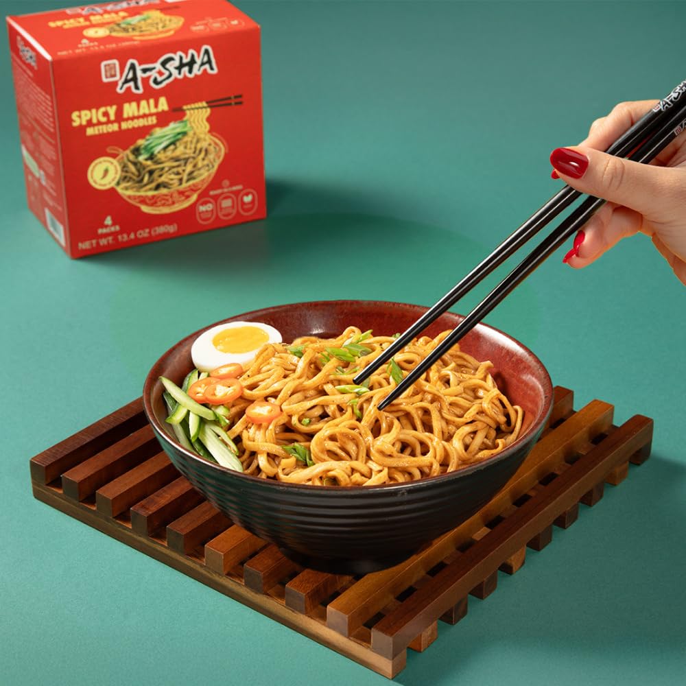 A-Sha The Signature Noodles Collection (3 Flavors, 12 Packs) | 11g+ of Protein | Premium Air Dried Never Fried Noodles
