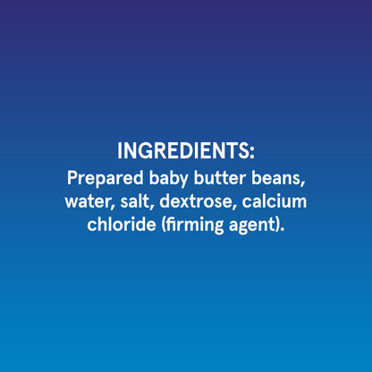 BUSH'S BEST 16 oz Canned Baby Butter Beans, Source of Plant Based Protein and Fiber, Low Fat, Gluten Free, (Pack of 12)