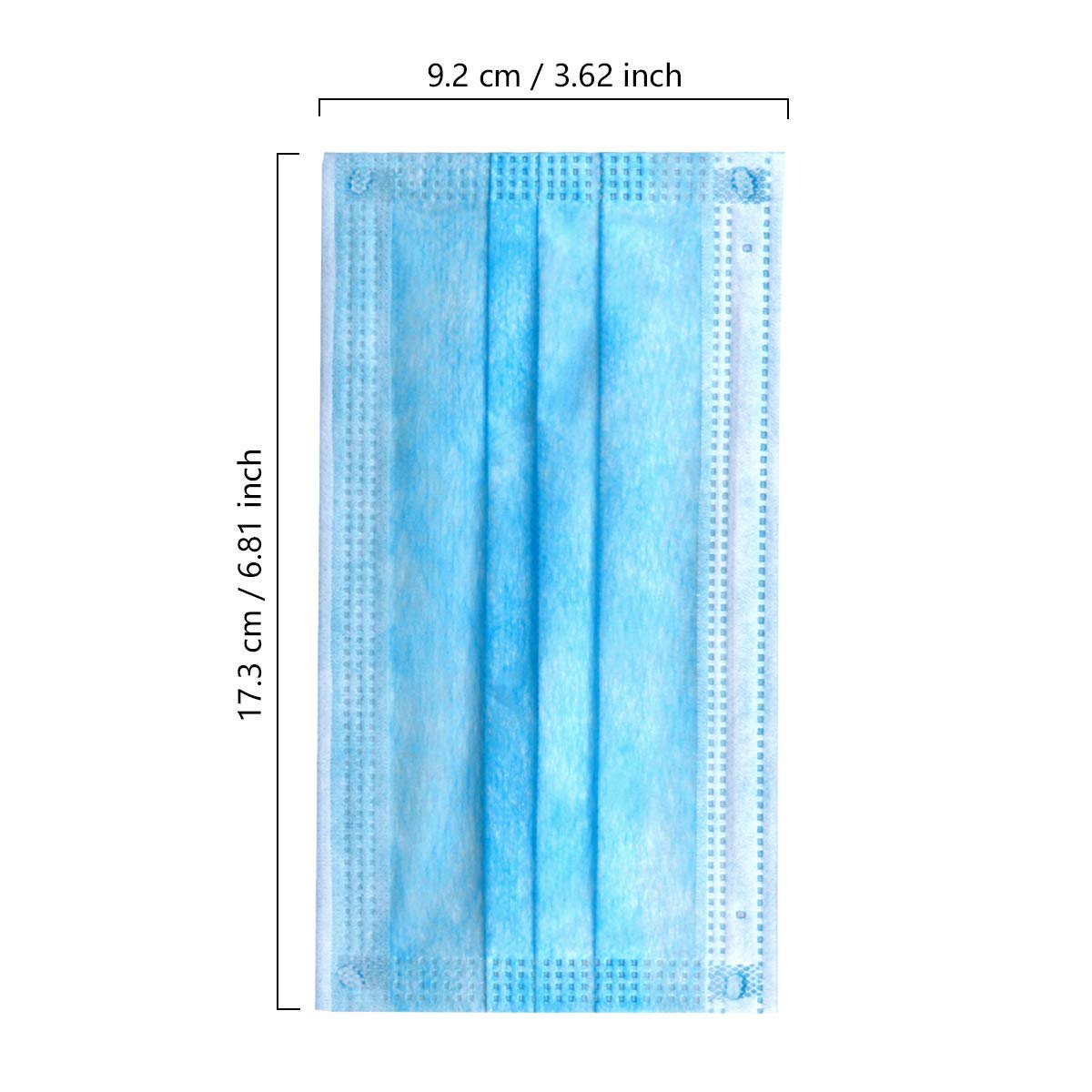 Disposable Face Masks, 3Ply Safety Face Mask, 50 PCS - 3 Layers Blue Protective Face Mask For Daily Use, Breathable Facemasks, Anti-Dust Disposable Mask with Earloop for Personal Care