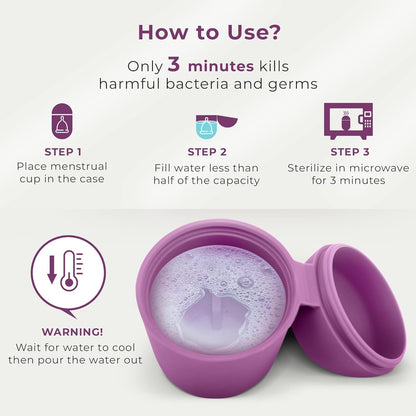 Ecoblossom Reusable Menstrual Disc - Menstrual Cup - Soft Period Disc for Women Designed with Tab, Medical-Grade Silicone Period Cup