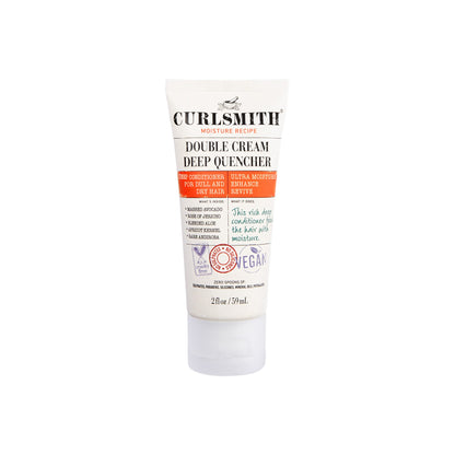 CURLSMITH Double Cream Deep Quencher - Deep Conditioning Mask for Curls, Hydrating and Detangling, For All Curl Types, Vegan & Cruelty Free