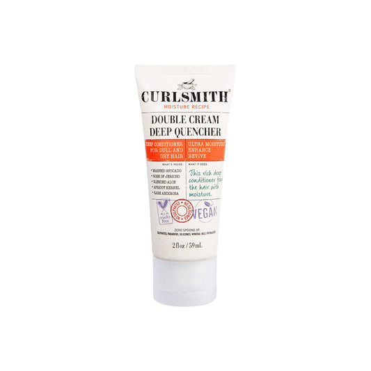 CURLSMITH Double Cream Deep Quencher - Deep Conditioning Mask for Curls, Hydrating and Detangling, For All Curl Types, Vegan & Cruelty Free