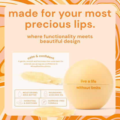 Bodyotics Vulva Balm - Fragrance-Free Vaginal Moisturizer for Dryness, Itching and Discomfort - No Hormones - Soothing Moisture Balm for Silky External Vulval Area - 2oz