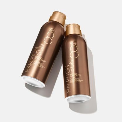 Hampton Sun SPF 8 Bronze Continuous Mist Sunscreen | Sunbathing Enhancer | Touch of Warm Bronze for an Instant, Radiant Glow | Antioxidant-Rich Moisture with Vitamin E + Aloe Vera | Oil-Free