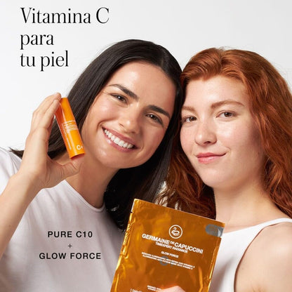 Germaine de Capuccini - Timexpert Radiance C+ | Glow Force Mask - Vitamin C Anti-Fatigue Facial Mask - Extraordinary luminosity and nourishment in 15 minutes - 0.6. Fl oz