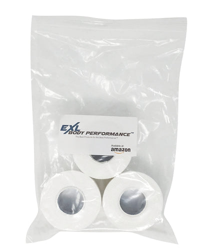 White Athletic Tape - 1.5" x 5yards (Latex-Free) (Pack of 3 Rolls)