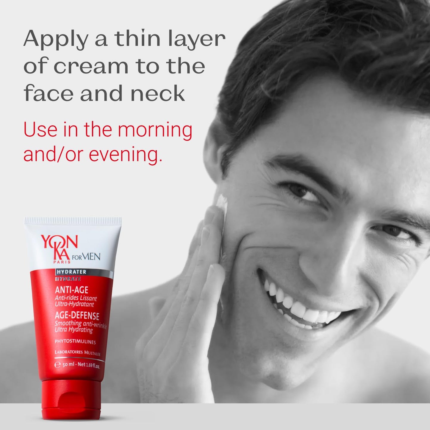 Yonka Mens Age Defense Moisturizer | Anti-Aging Daily Face Lotion for Dry and Mature Skin | Prevent Wrinkles with Nutrient Rich Creme | 1.69 fl oz