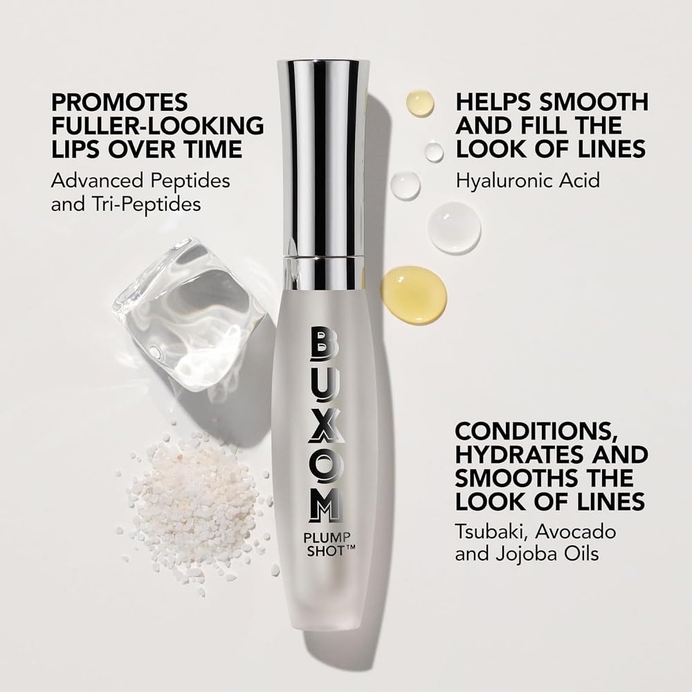 Buxom Plump Shot Peptides Lip Serum, Filler, Travel Size