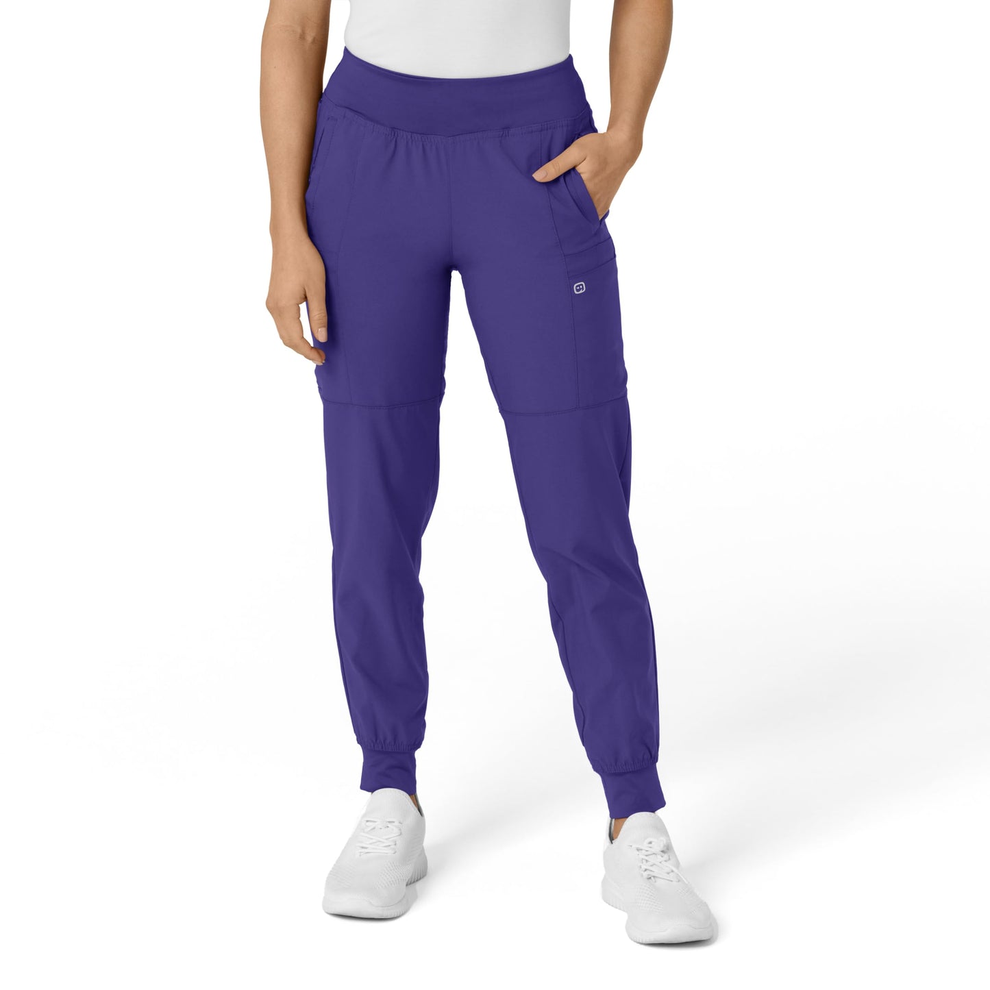 Women's Comfort Waist Cargo Jogger Scrub Pant, Grape, 2XS