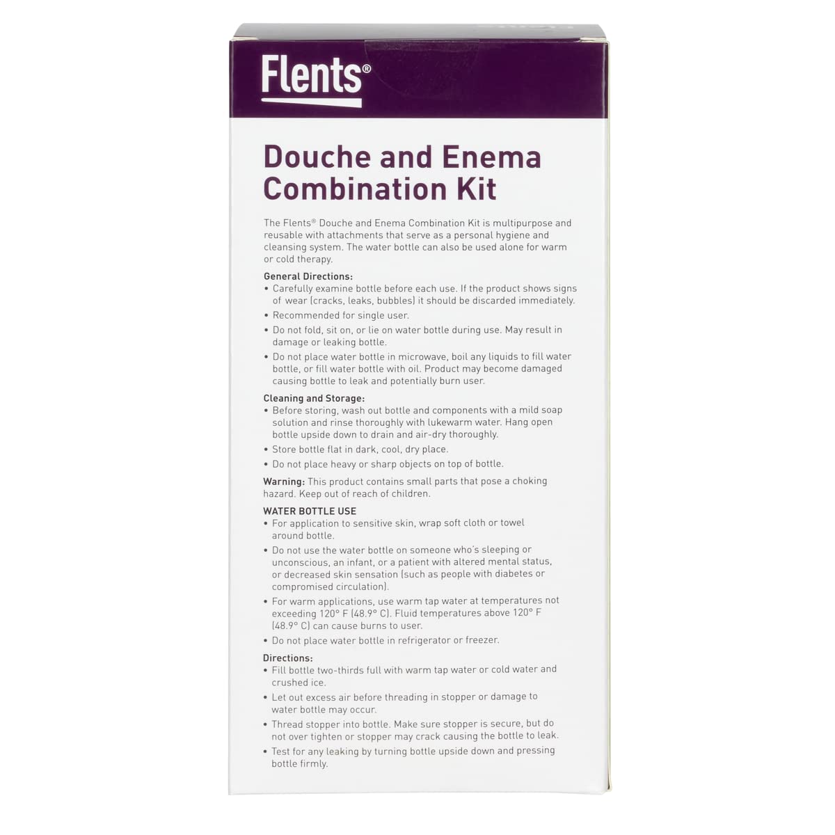Flents Douche and Enema Combination Kit for Men and Women, Large Capacity, Multipurpose Cleaning System for Personal Hygiene, Colon Detox Cleanse, Made with Comfortable Material, Red (1.66 L)