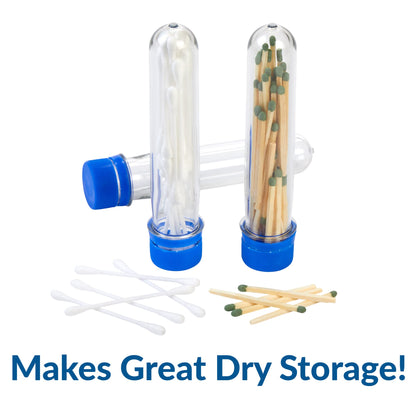 Steve Spangler's Large Plastic Test Tubes with Caps, Test Tubes for Kids, 15 Pack