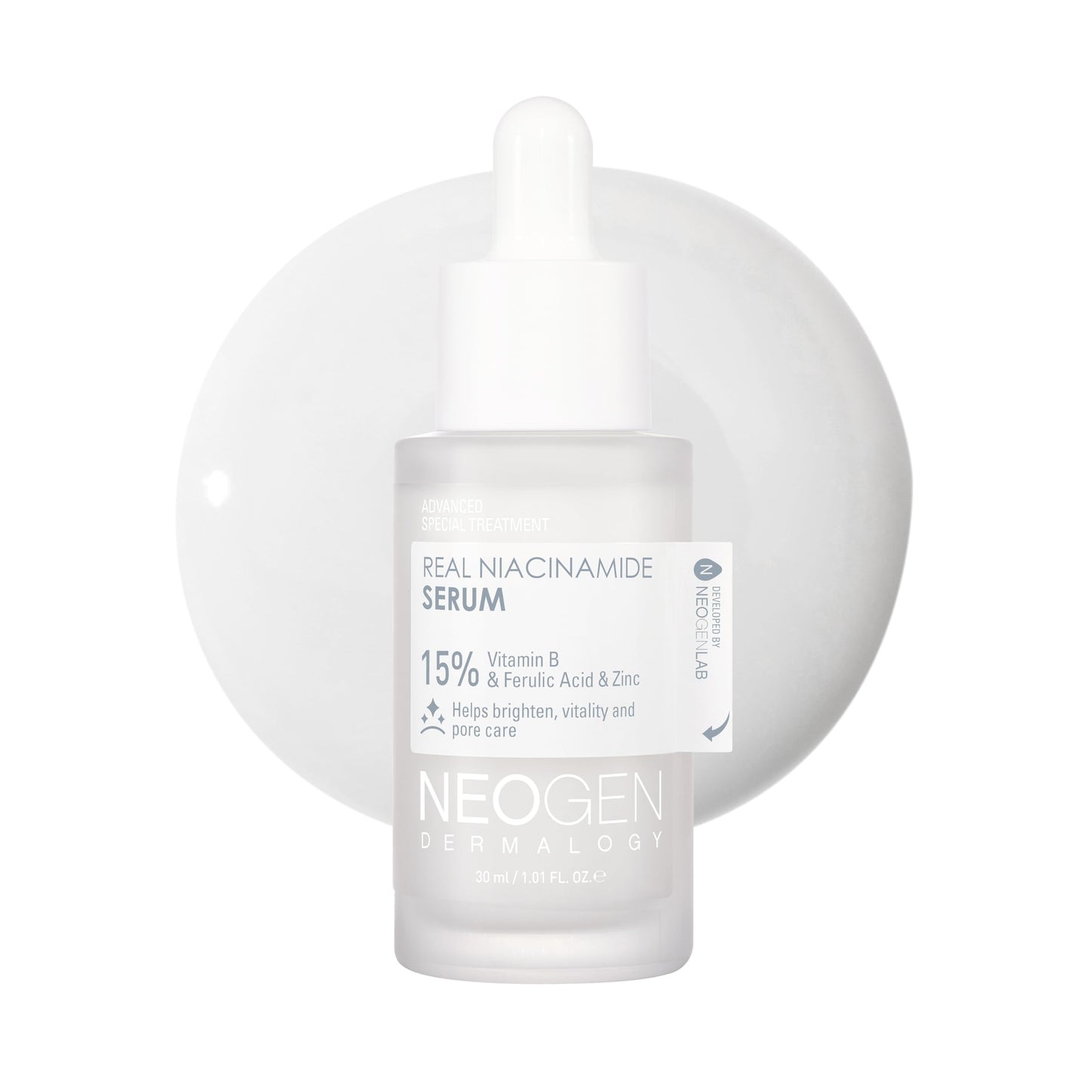 DERMALOGY by NEOGEN Real 15% Niacinamide Serum, Pore Minimizing & Dark Spot Correcting Face Serum with Zinc, Hydrating Vegan Korean Skincare, 1.01 fl oz (30 ml)