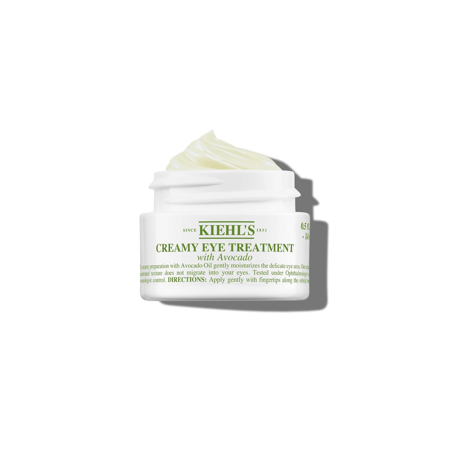 Kiehl's Avocado Eye Treatment, Under Eye Cream for Puffiness and Dark Circles, with Caffeine to Correct Bags, 99% Naturally Derived Non-Toxic Formula