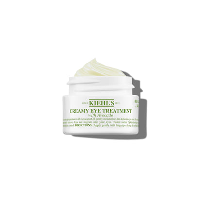 Kiehl's Avocado Eye Treatment, Under Eye Cream for Puffiness and Dark Circles, with Caffeine to Correct Bags, 99% Naturally Derived Non-Toxic Formula
