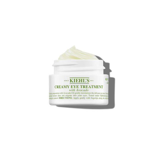 Kiehl's Avocado Eye Treatment, Under Eye Cream for Puffiness and Dark Circles, with Caffeine to Correct Bags, 99% Naturally Derived Non-Toxic Formula