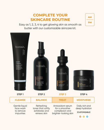 Buttah Skin Vitamin C Serum 1 FL oz e 30mL - For Face - Vitamin E - Ferulic Acid - Green Tea