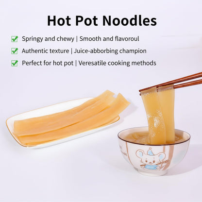 SODGHYTR Chinese Glass Noodles,35.28 oz (Pack of 4), Sweet Potato Noodles, Chewy Wide Noodles, Kuanfen, Sichuan Extra Wide Vermicelli,Hot Pot Noodles for Japchae Dish and Soup, 宽粉