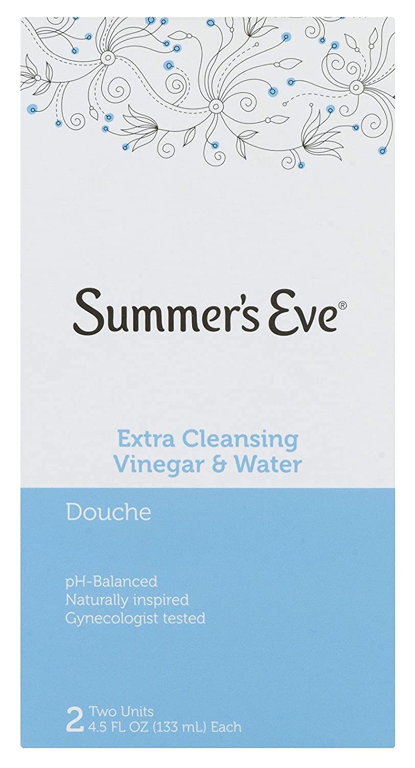 Summer's Eve Douche | Extra Cleansing Vinegar & Water | 2-4.5 Fluid Ounces Each | Pack of 5 | pH Balanced & Gynecologist Tested