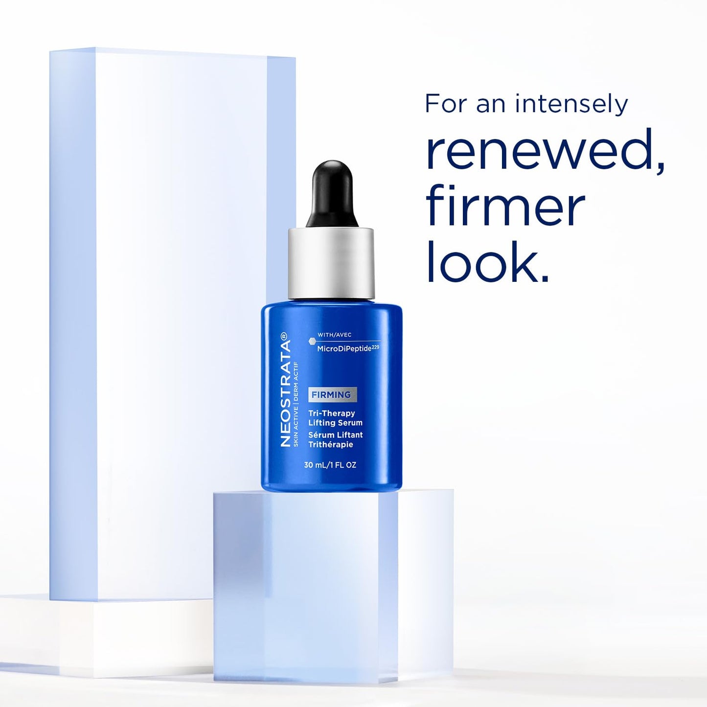 NEOSTRATA Tri-Therapy Lifting Serum, New & Improved Formula, 3D Volumizer, Lifting and Firming Antiaging Serum with Hyaluronic Acid Oil-Free Fragrance-Free, 1 fl. oz.