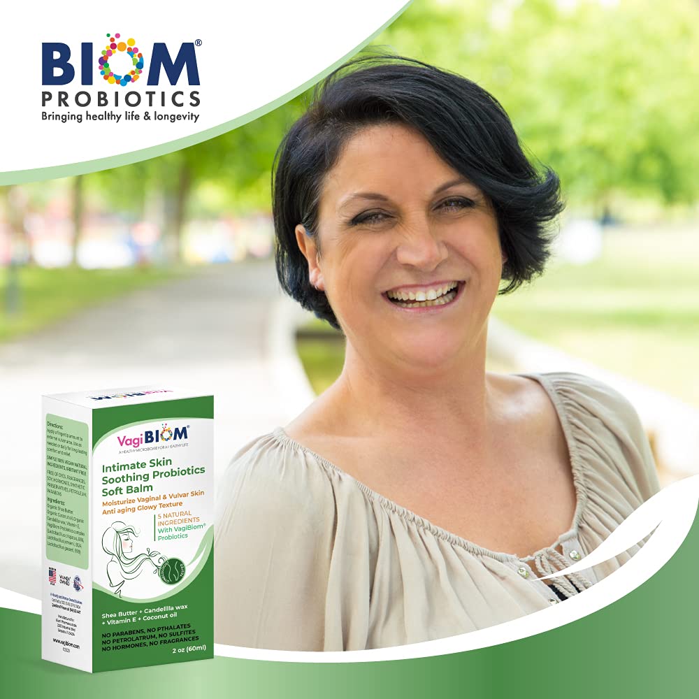 Intimate Skin Soothing Probiotics Soft Balm SheaButter with VagiBiom Lactobacillus crispatus for Skin Care. 100% NATURAL - NO VEGAN Maintain Optimal pH Relieves Feminine discomfort