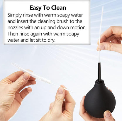 9Pcs Enema Bulb Kit for Men Women 19 Inch Silicone Hose Enema Nozzle Tip Colon Tube, Anal Vaginal Douche Rectal Enema Irrigation Syringe Pump Feminine Wash Shower Intestinal Colon Detox Cleansing Kit