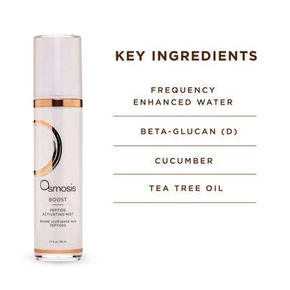OSMOSIS BOOST Peptide Activating Hydrating Facial Mist with Hyaluronic Acid for Aging, Pigmented, Sensitive and Dry Skin, 2.7 Fl Oz