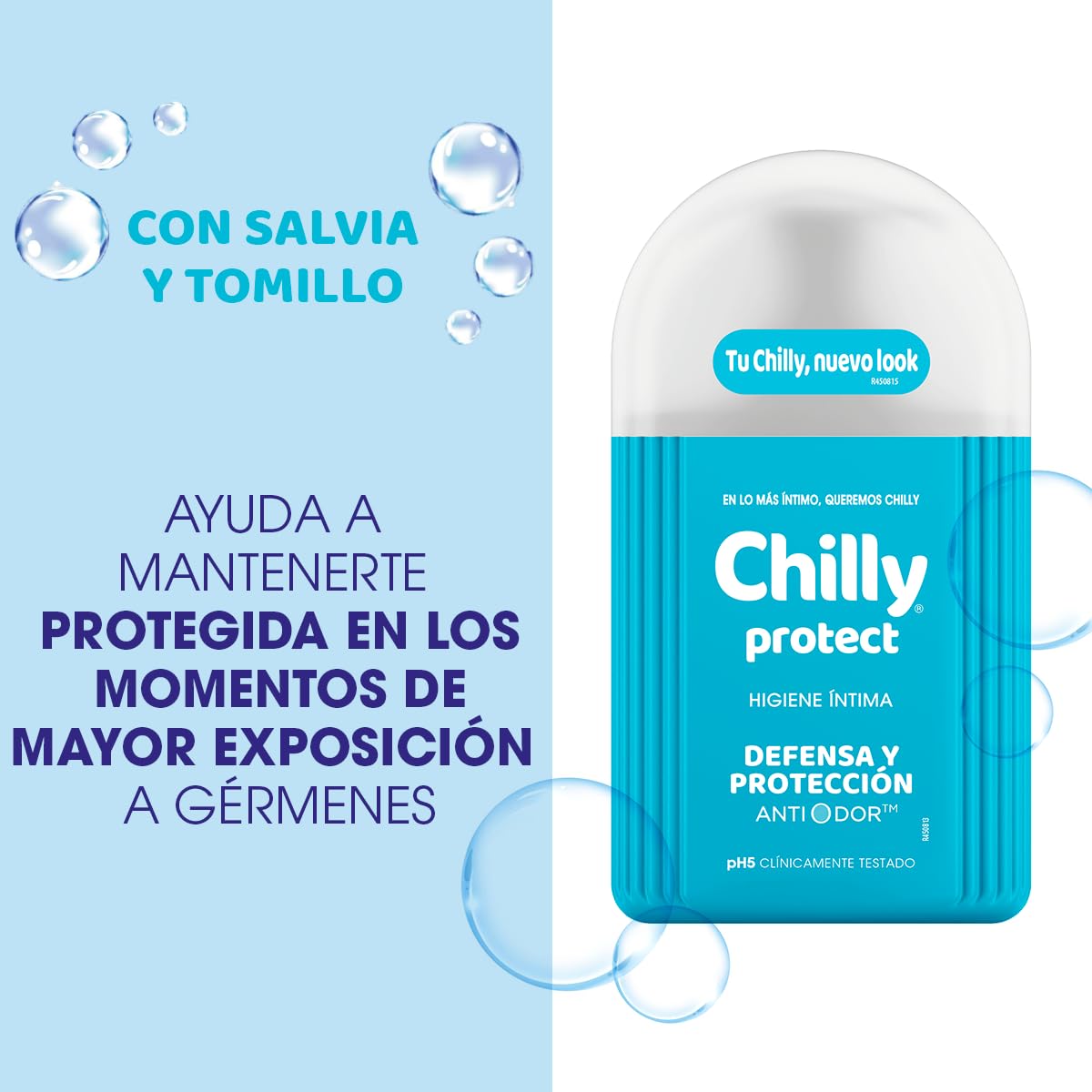 Chilly Protect Antibacteriano Intimate Hygiene Gel, 250 ml