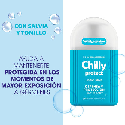 Chilly Protect Antibacteriano Intimate Hygiene Gel, 250 ml