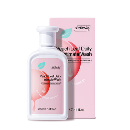 Peach Leaf Feminine Wash For intimate area Hygiene and Itchy, pH Balanced Body Wash with Lactic Acid For Sensitive Skin, Gentle Hydration, Odor Neutralization & Daily Hygiene, 220ml/7.44oz