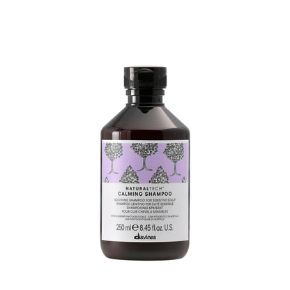 Davines Naturaltech Calming Shampoo, Soothing & Relieving for Sensitive Scalp - With Blueberry Phytoceuticals - Gentle Cleanser Reduces Itching & Redness, 8.45 Fl Oz