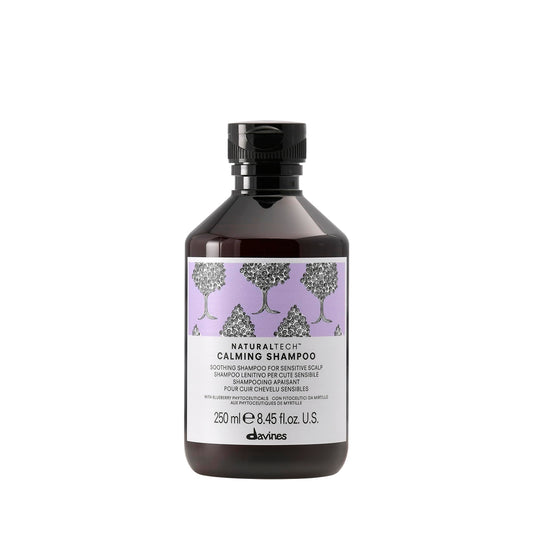Davines Naturaltech Calming Shampoo, Soothing & Relieving for Sensitive Scalp - With Blueberry Phytoceuticals - Gentle Cleanser Reduces Itching & Redness, 8.45 Fl Oz