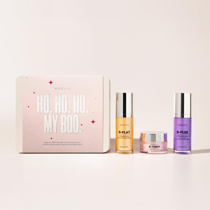 MAËLYS HOLIDAY TRIO KIT - Firming Cream Trio for Booty, Belly & Arms - Includes B-TIGHT, B-FLAT & B-FLEX Gifting Set Minis - Helps Improve the look of Stretch Marks & Cellulite (1.0 Fl Oz)