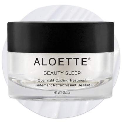 Aloette Beauty Sleep Soothing Face Mask - Anti-Aging Facial Mask with Hyaluronic Acid & Squalene for Firmer, Smoother & Softer Looking Skin - Overnight Cooling Treatment for Inflammation & Redness