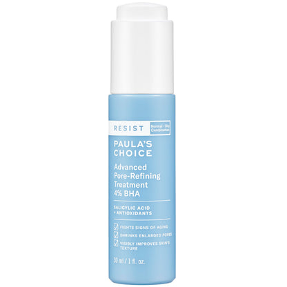Paula's Choice RESIST Advanced Pore Refining Treatment 4% BHA Serum, Face Exfoliator with Salicylic Acid, Green Tea, Anti-Aging Exfoliant for Oily, Normal, Combination Skin, Fragrance-Free, 1 Fl Oz.