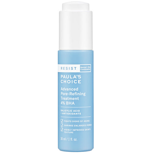 Paula's Choice RESIST Advanced Pore Refining Treatment 4% BHA Serum, Face Exfoliator with Salicylic Acid, Green Tea, Anti-Aging Exfoliant for Oily, Normal, Combination Skin, Fragrance-Free, 1 Fl Oz.