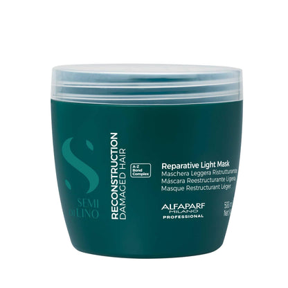 ALFAPARF MILANO Semi di Lino Reconstruction Light Bond Repair Hair Mask for Damaged Hair - Fine Hair - Hair Repair – Restructures, Strengthens - Color Safe - Deep Conditioner - Vegan