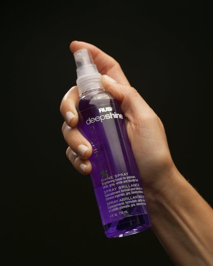 RUSK Deepshine PlatinumX Shine Spray, Shine Spray Creates Shine and Pairs Well with Heat Styling for a Glossy Finish, 4 oz.