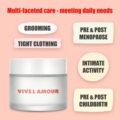 Vive L'Amour Organic Vulva Balm – External Intimate Moisturizing Care for Dry, Sensitive Skin During Menopause & Hormonal Changes – Hormone-Free Comfort Balm – 2 oz
