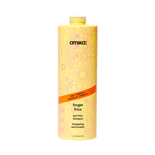 amika forget frizz anti-frizz shampoo | smoothing, humidity protection, up to 72 hour frizz control