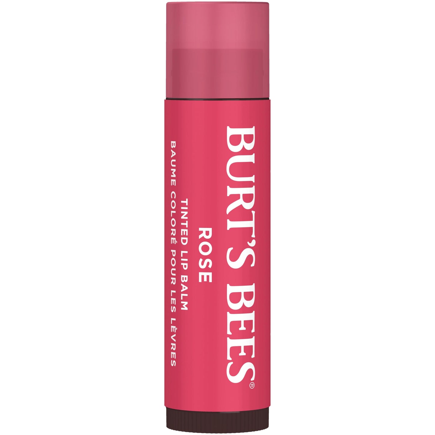 Burt's Bees Easter Basket Stuffers, Lip Tint Balm with Long Lasting 2 in 1 Duo Tinted Balm Formula, Color Infused with Hydrating Shea Butter for a Natural Looking Buildable Finish, Rose (2-Pack)