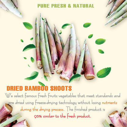 DRIED FOREST BAMBOO SHOOT 5.29 Oz (150g) VIETFARMFOOD: Dried agricultural product with pure natural flavor. Used as cooking ingredients to prepare delicious, nutritious dishes, suitable for vegetarian