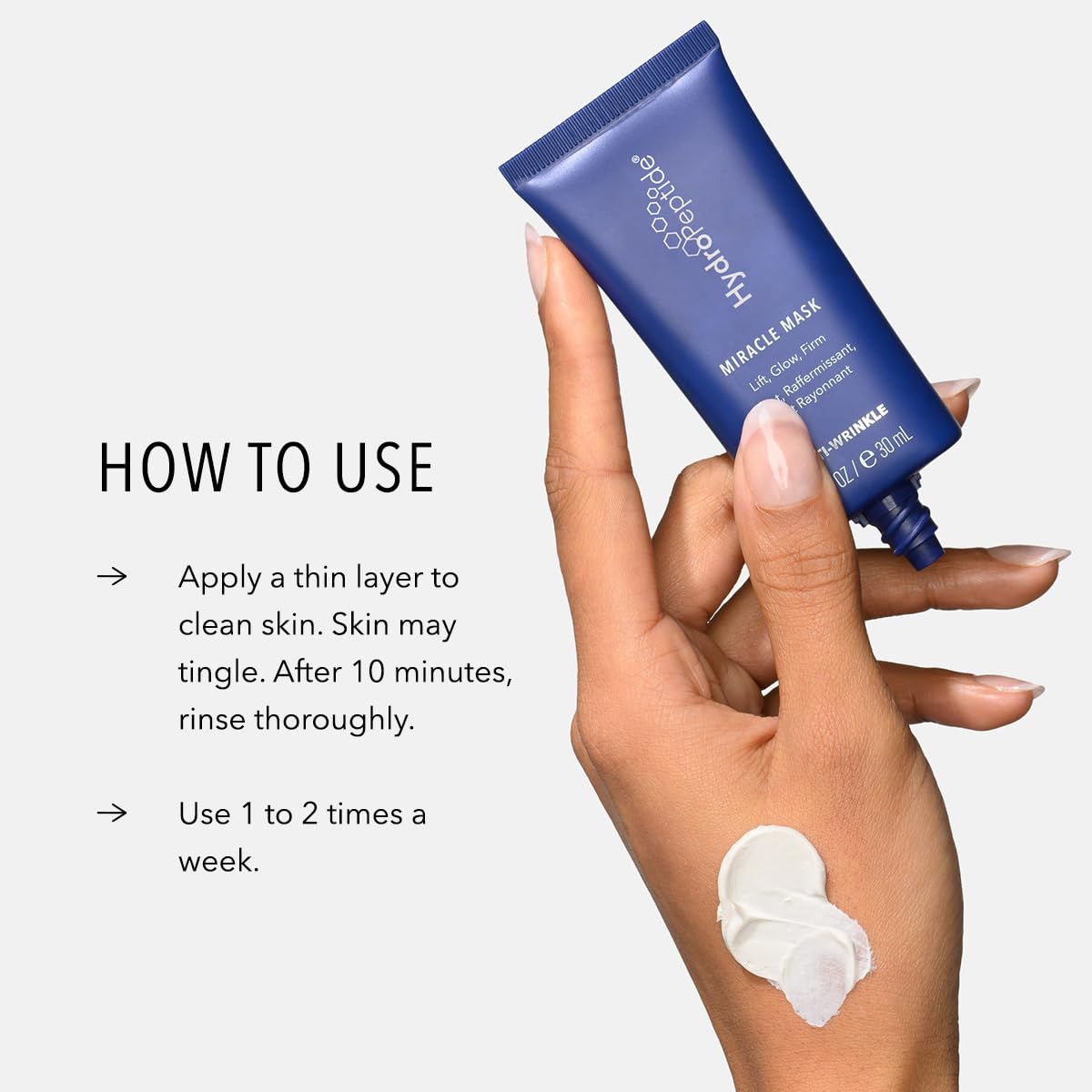HydroPeptide Miracle Mask, Peptide Treatment to Lift, Glow & Firm,1 Ounce (30mL)