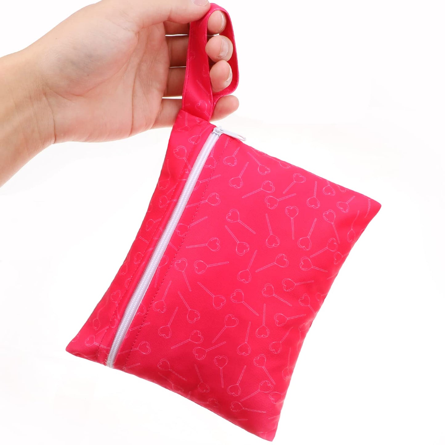 PHOGARY Reusable Menstrual Pads for Heavy Flow with Wet Bag, Sanitary Pads Set with Wings for Women, Washable Overnight Cloth Panty Liners (7 in 1, Style H)