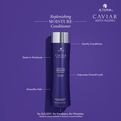 Alterna CAVIAR Anti-Aging Replenishing Moisture Conditioner | For Dry, Brittle Hair | Protects, Restores & Hydrates | Sulfate Free