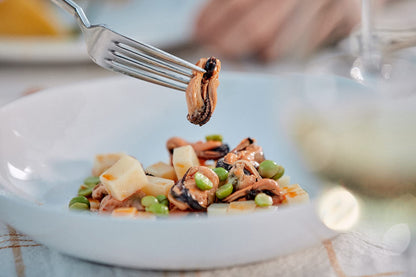 Matiz España Mussels in Extra Virgin Olive Oil & Apple Cider Vinegar | 3.92 oz. - 12 Pack | Handcrafted in Galicia, Spain | Sustainably Cultivated Mussels with Spices |