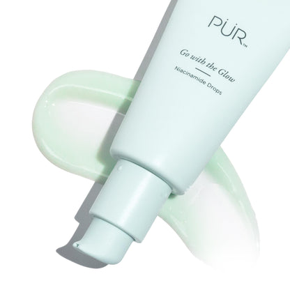 PÜR Go with the Glow Niacinamide Drops, Improves Skin Hydration, Reduces Redness, Vitamin C, Cruelty, Paraben & Gluten Free, 1 oz.