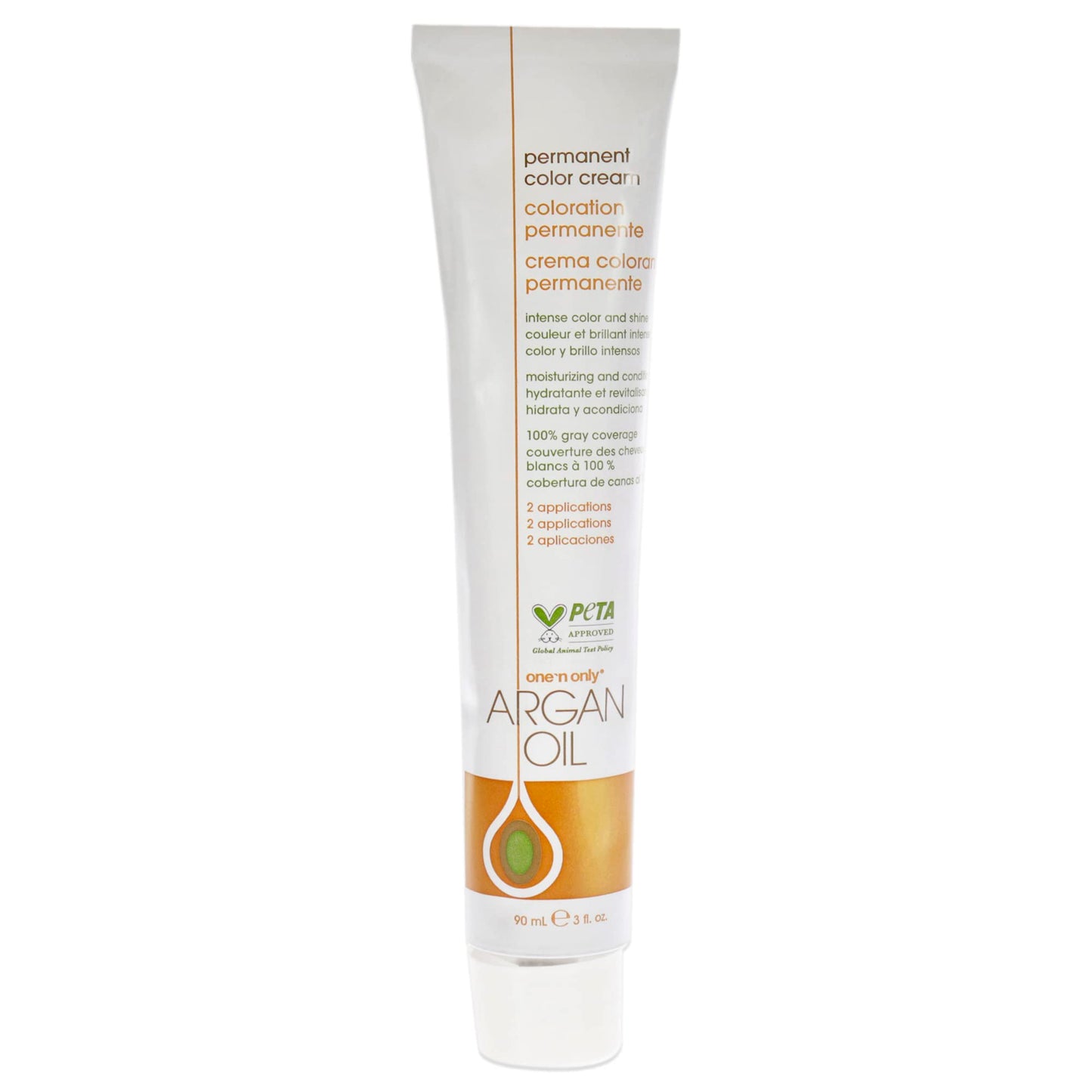 One N' Only Permanent Hair Color - Permanent Hair Dye Made with Argan Oil - Delivers Rich, Accurate Tones with Gray Coverage - Improves Moisture & Elasticity - 7N Medium Natural Blonde (3 oz)