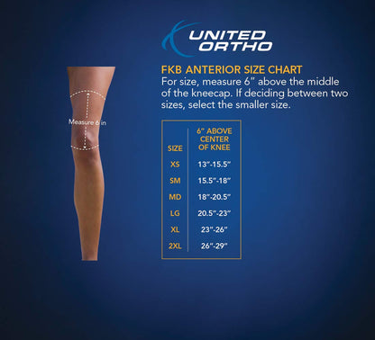 United Ortho 300541-05 Functional ACL Knee Support Brace, Right Leg, Medium